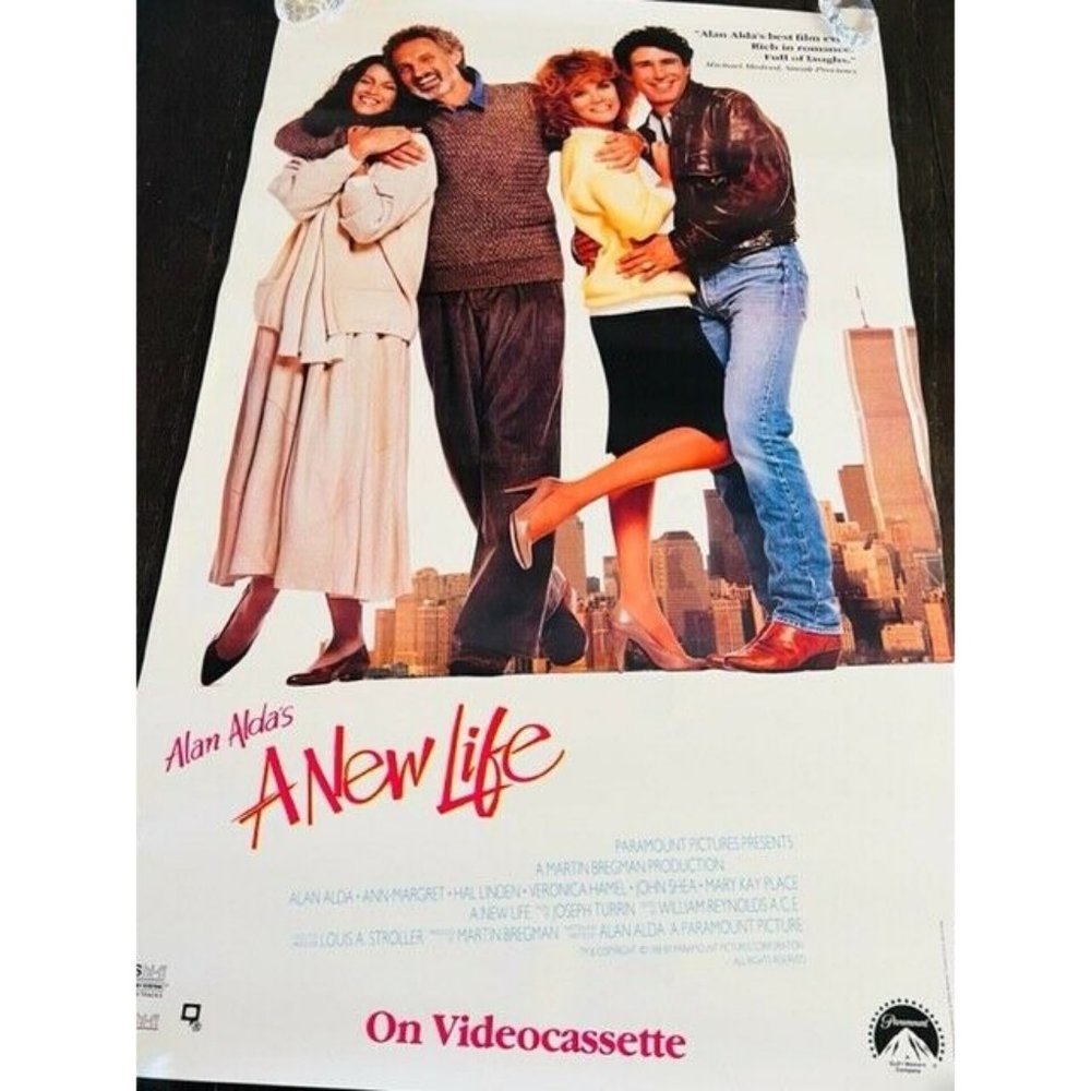 Movie Theater Cinema Poster Lobby Card 1988 A New Life Alan Alda Comedy vtg vhs